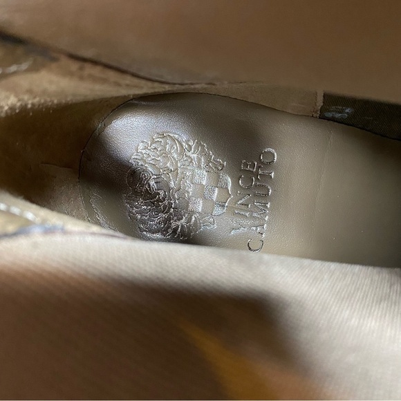 Vince Camuto Ratony Tan Leather Heeled Bootie 10M - Picture 13 of 15